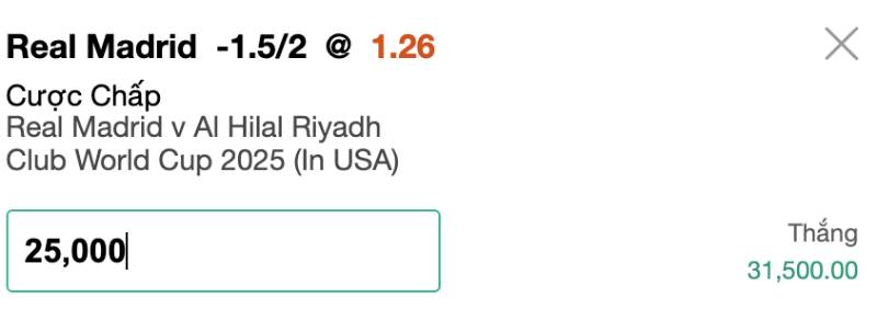 Cách tính tiền thắng thua ở kèo 1.75