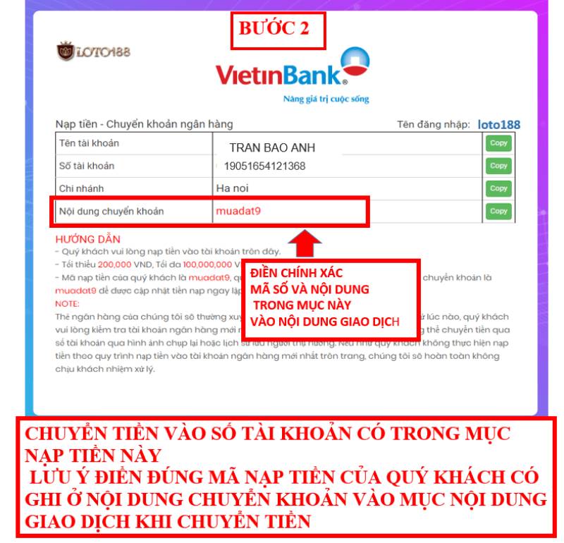 Chọn phương thức nạp phù hợp