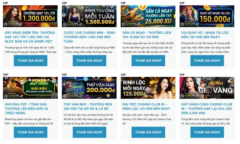 Ưu đãi thành viên VIP chơi lâu, nhận nhiều